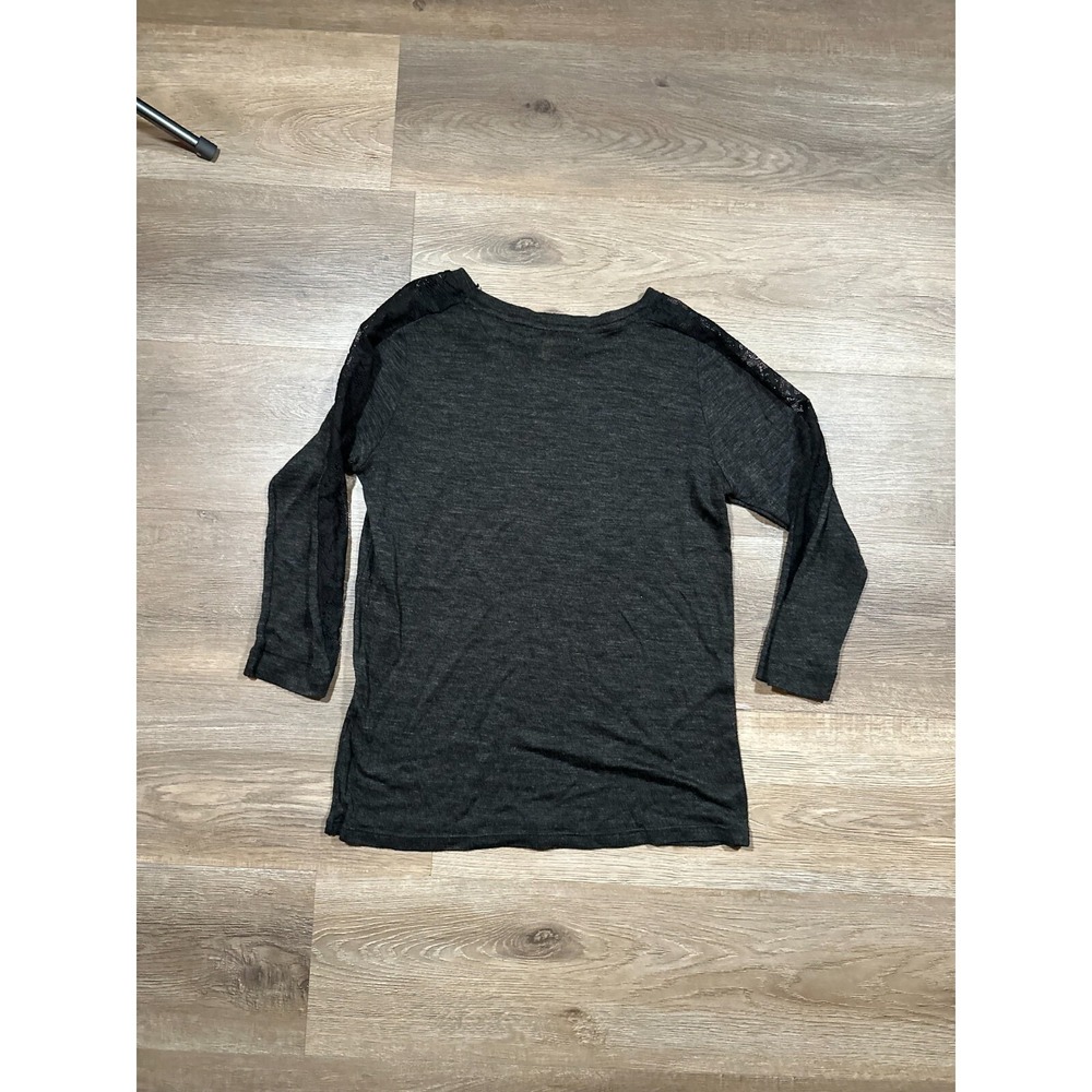 Zara Trafluc T Shirt Womens S Black Longsleeve Crewneck Breathable Preppy - Picture 3 of 6